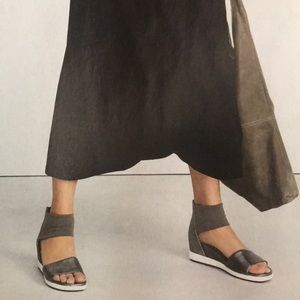 Eileen Fisher Metallic Sign Two-Piece Flat Sandal